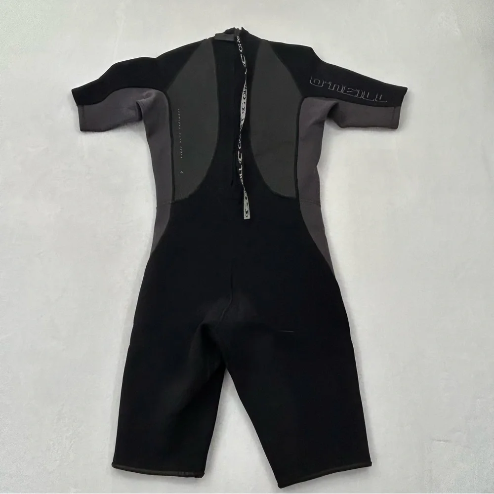 O'NEILL Reactor 2mm Black & Gray Short Sleeve Shorty Surf Wetsuit Men’s S/M
